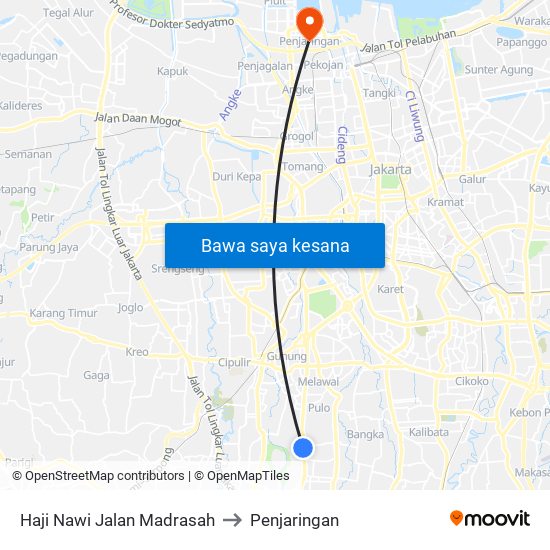 Haji Nawi Jalan Madrasah to Penjaringan map