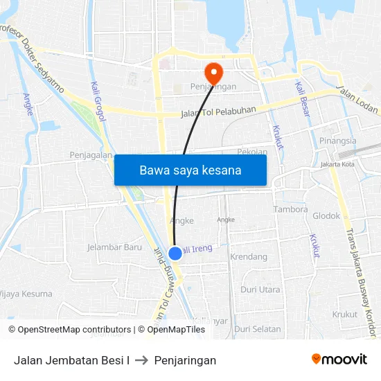 Jalan Jembatan Besi I to Penjaringan map