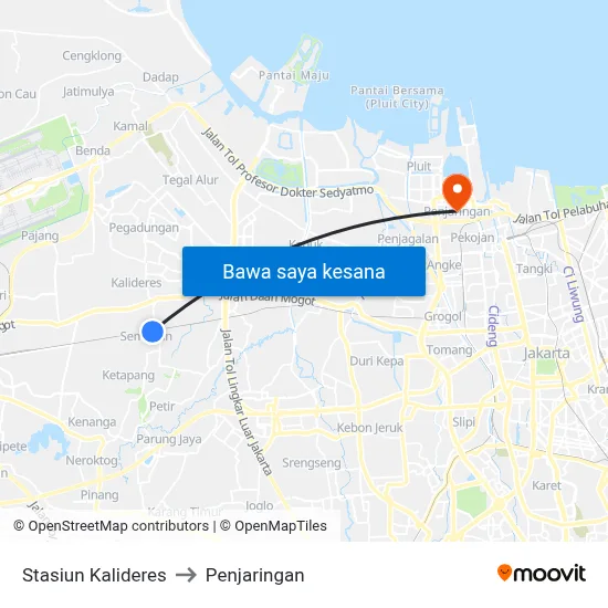 Stasiun Kalideres to Penjaringan map