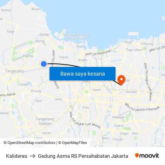 Kalideres to Gedung Asma RS Persahabatan Jakarta map