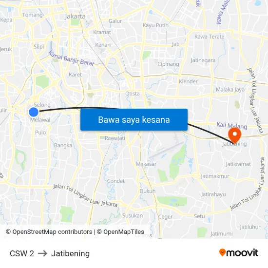 CSW 2 to Jatibening map