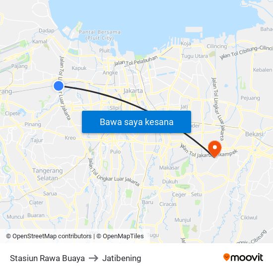Stasiun Rawa Buaya to Jatibening map