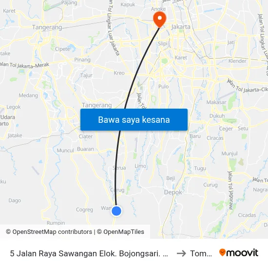 5 Jalan Raya Sawangan Elok. Bojongsari. Kota Depok to Tomang map