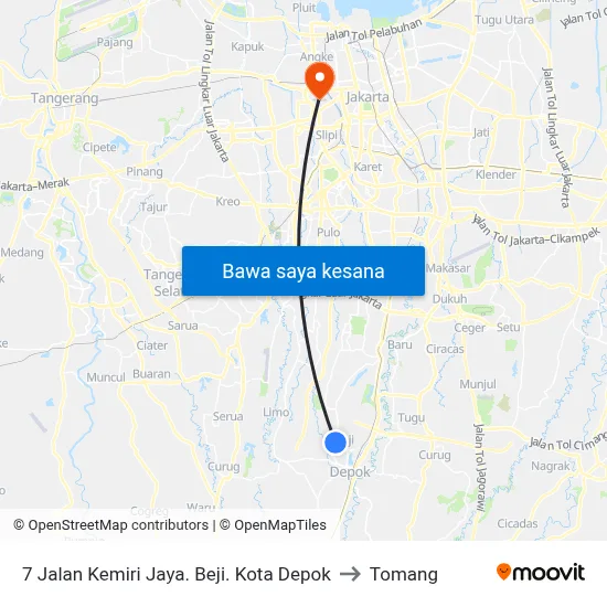 7 Jalan Kemiri Jaya. Beji. Kota Depok to Tomang map