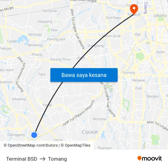 Terminal BSD to Tomang map