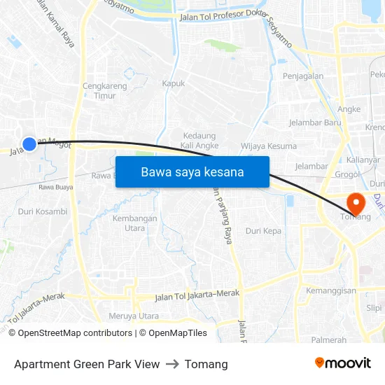 Apartment Green Park View to Tomang map