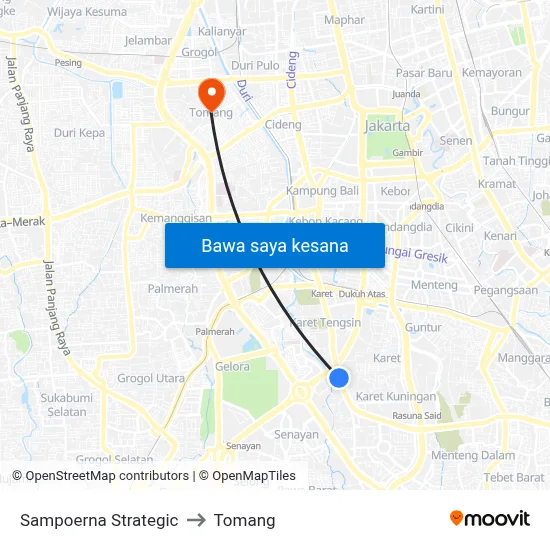 Sampoerna Strategic to Tomang map