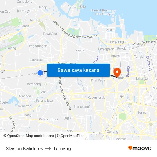 Stasiun Kalideres to Tomang map