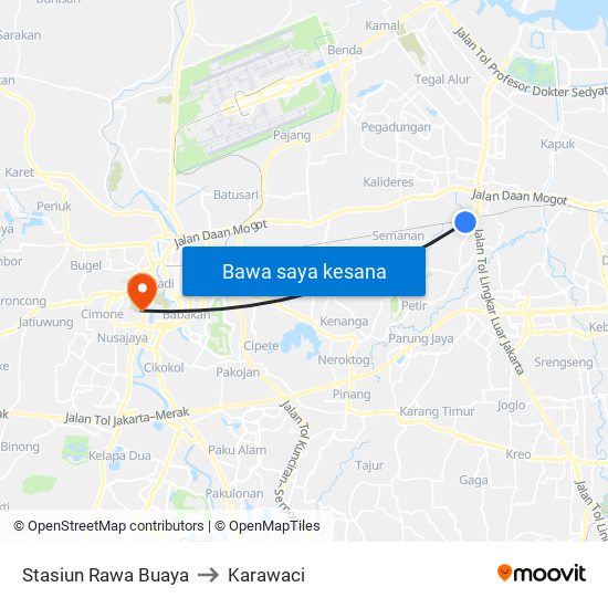 Stasiun Rawa Buaya to Karawaci map