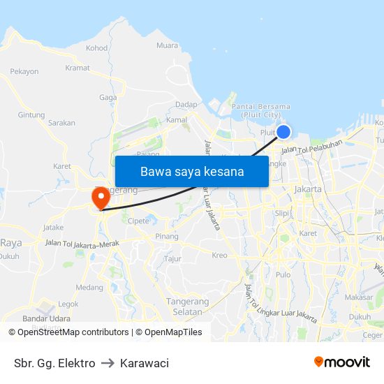 Sbr. Gg. Elektro to Karawaci map