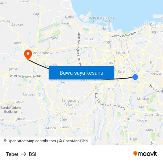 Tebet to BSI map