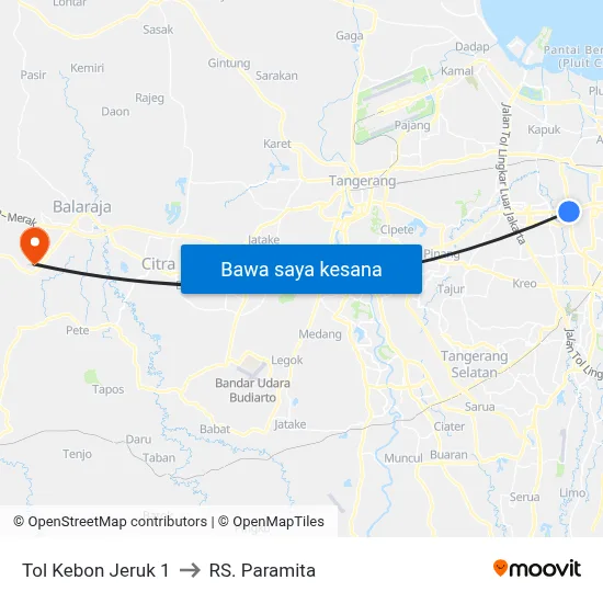 Tol Kebon Jeruk 1 to RS. Paramita map