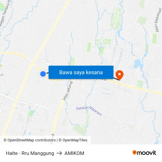 Halte - Rru Manggung to AMIKOM map