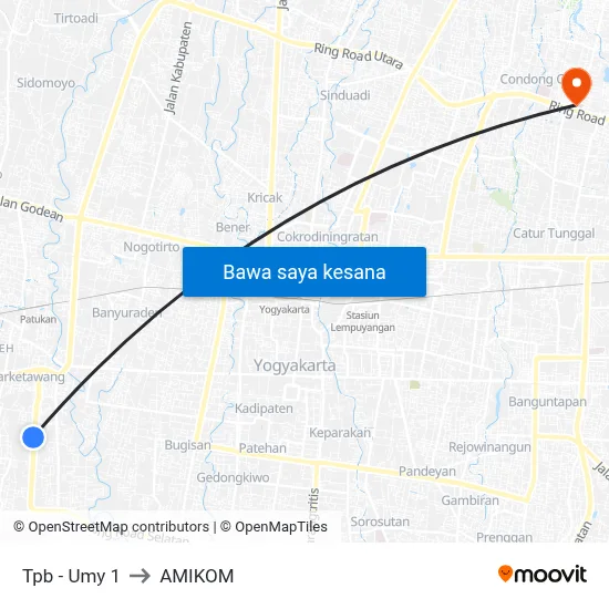 Tpb - Umy 1 to AMIKOM map