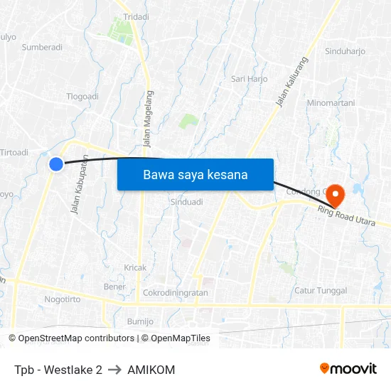 Tpb - Westlake 2 to AMIKOM map