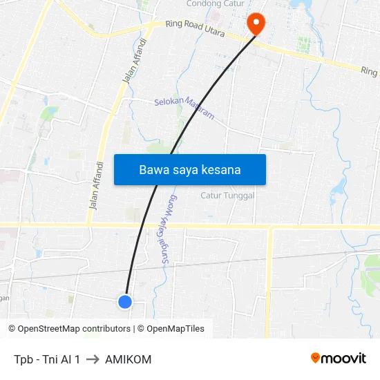 Tpb - Tni Al 1 to AMIKOM map