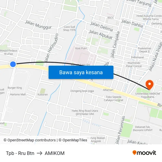 Tpb - Rru Btn to AMIKOM map