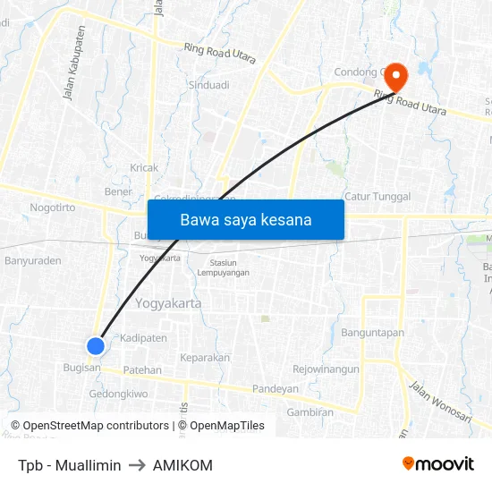 Tpb - Muallimin to AMIKOM map