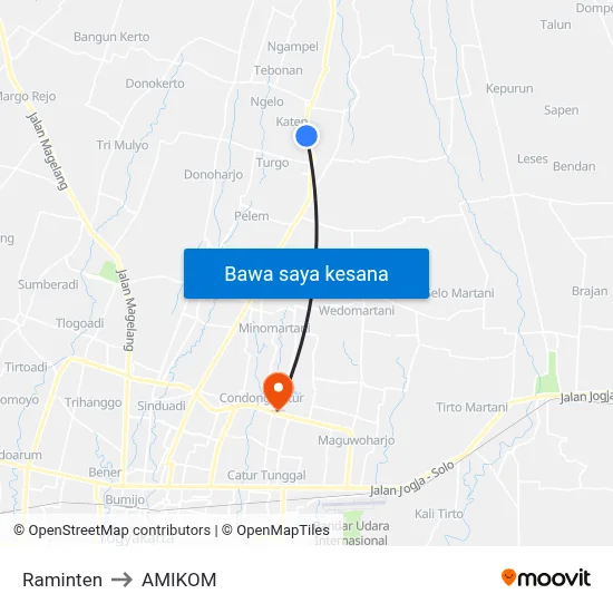 Raminten to AMIKOM map