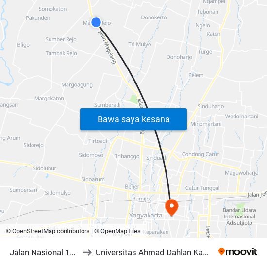 Jalan Nasional 14, 36 to Universitas Ahmad Dahlan Kampus 1 map