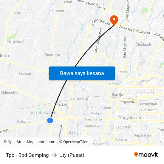 Tpb - Bpd Gamping to Uty (Pusat) map