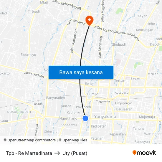 Tpb - Re Martadinata to Uty (Pusat) map