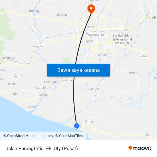 Jalan Parangtritis to Uty (Pusat) map