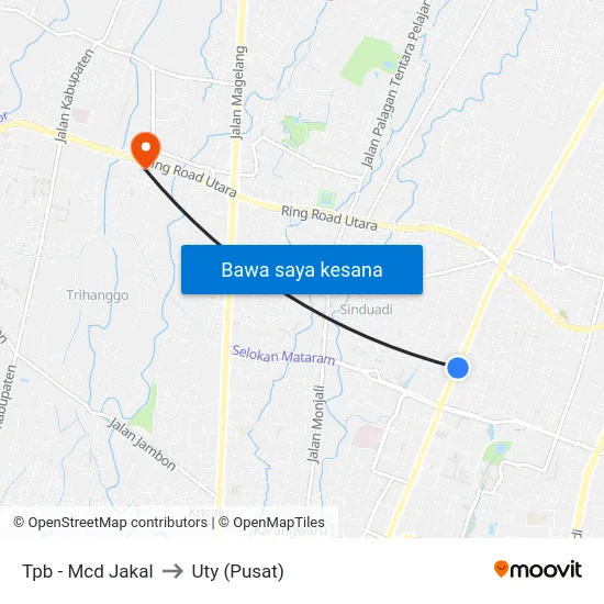 Tpb - Mcd Jakal to Uty (Pusat) map