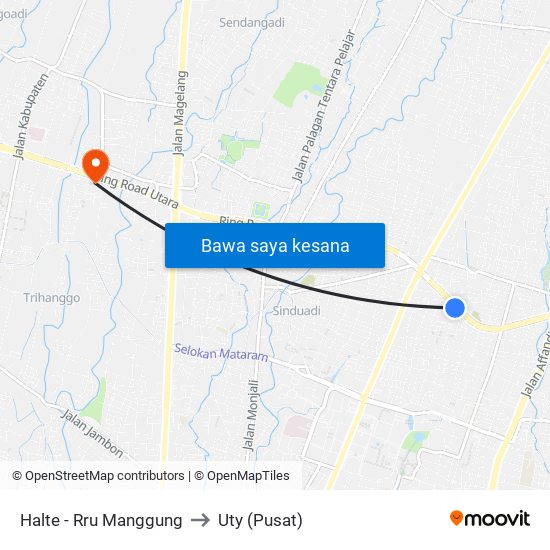 Halte - Rru Manggung to Uty (Pusat) map