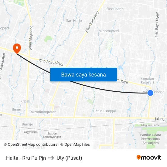 Halte - Rru Pu Pjn to Uty (Pusat) map