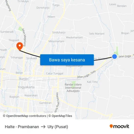 Halte - Prambanan to Uty (Pusat) map