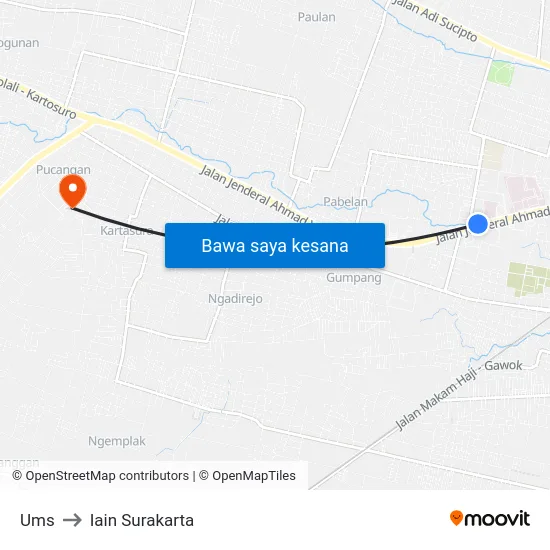 Ums to Iain Surakarta map