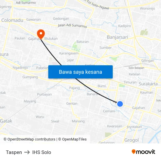 Taspen to IHS Solo map