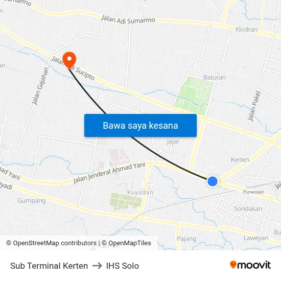 Sub Terminal Kerten to IHS Solo map