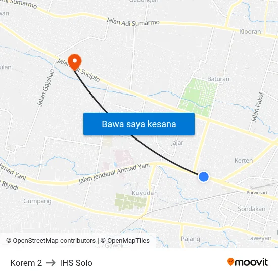 Korem 2 to IHS Solo map
