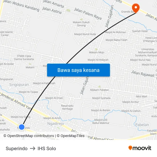 Superindo to IHS Solo map