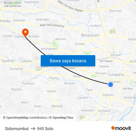 Sidomumbul to IHS Solo map