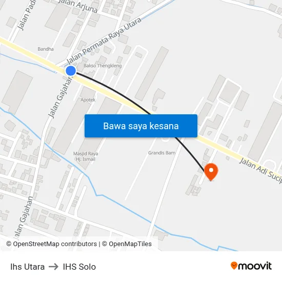 Ihs Utara to IHS Solo map