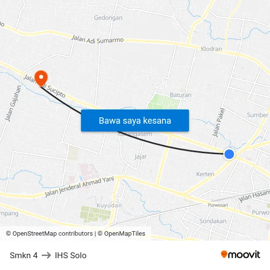 Smkn 4 to IHS Solo map