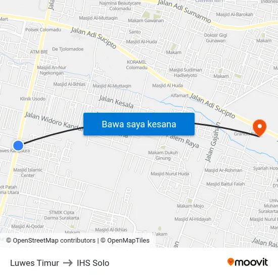 Luwes Timur to IHS Solo map