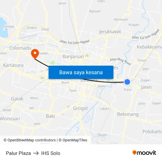 Palur Plaza to IHS Solo map