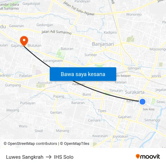 Luwes Sangkrah to IHS Solo map