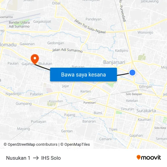Nusukan 1 to IHS Solo map