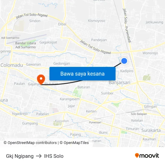 Gkj Ngipang to IHS Solo map