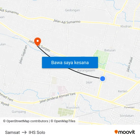 Samsat to IHS Solo map
