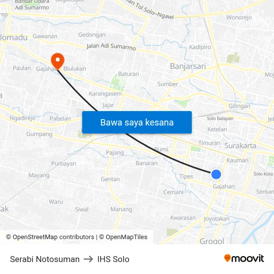 Serabi Notosuman to IHS Solo map
