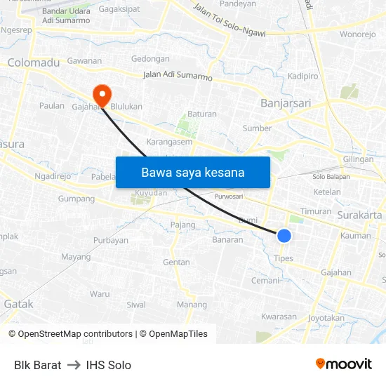 Blk Barat to IHS Solo map
