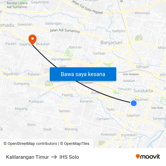 Kalilarangan Timur to IHS Solo map