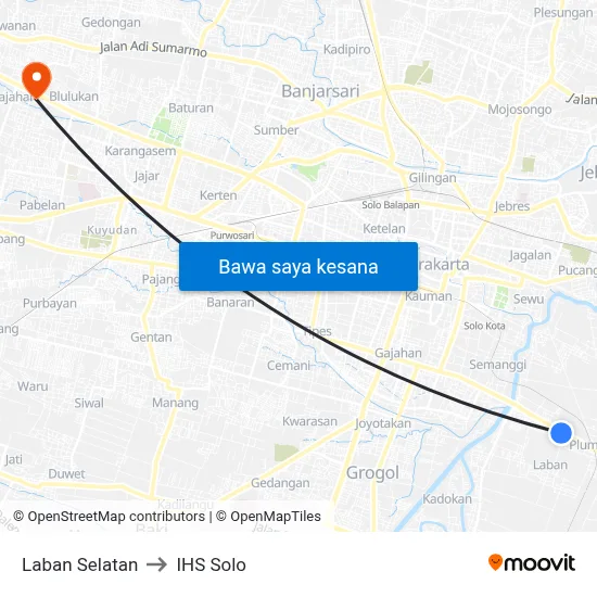 Laban Selatan to IHS Solo map