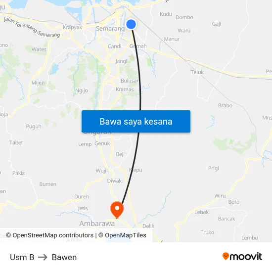 Usm B to Bawen map